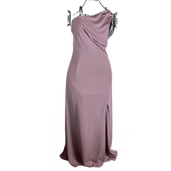 Birdy Grey Dark Mauve Kira Maxi Dress Elegant and Flowing Size Medium. - Picture 6 of 16